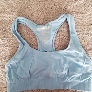Ladies blue stretch sport bra